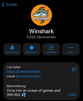 Winshark Casino Telegram